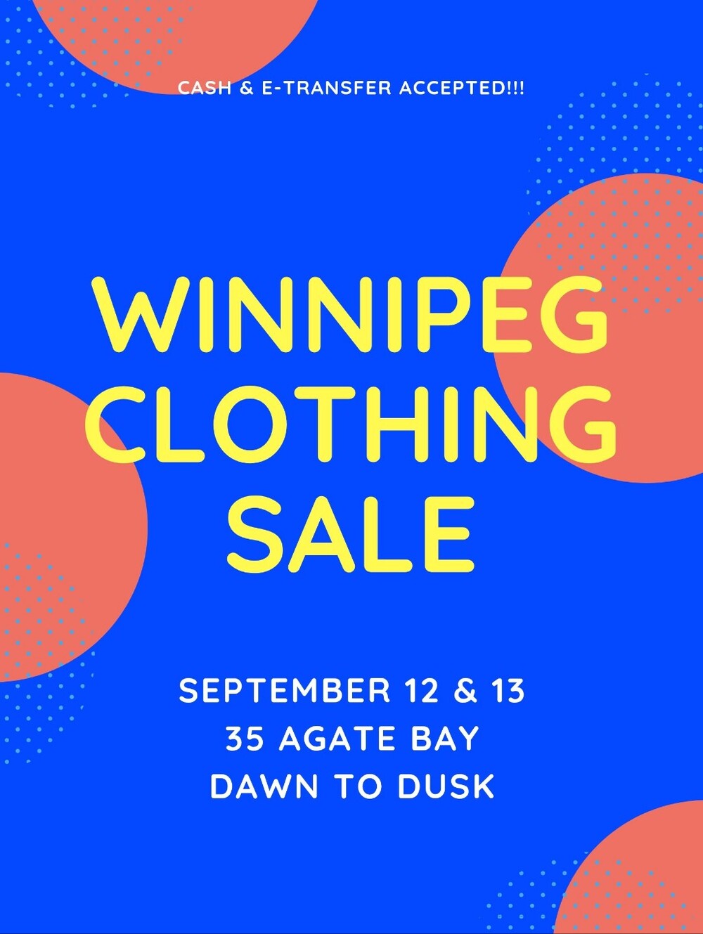 Winnipeg Clothing Sale!